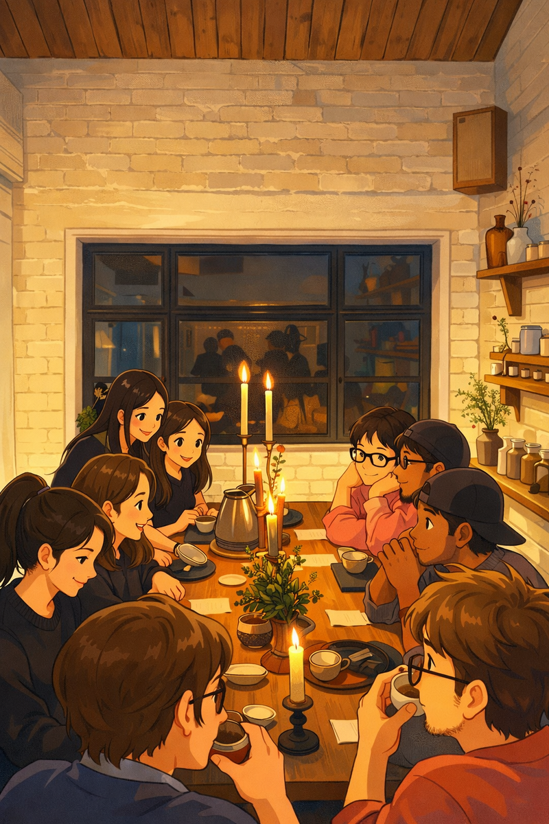 Evening Tea House - (Ghibli edition)